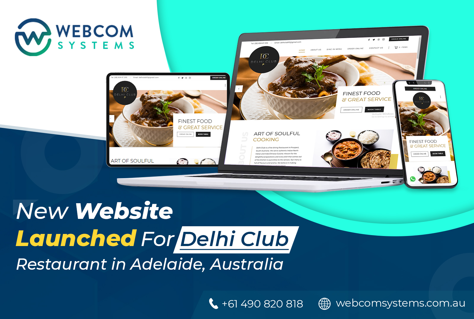 New Website Launched For Delhi Club Restaurant in Adelaide, Australia
